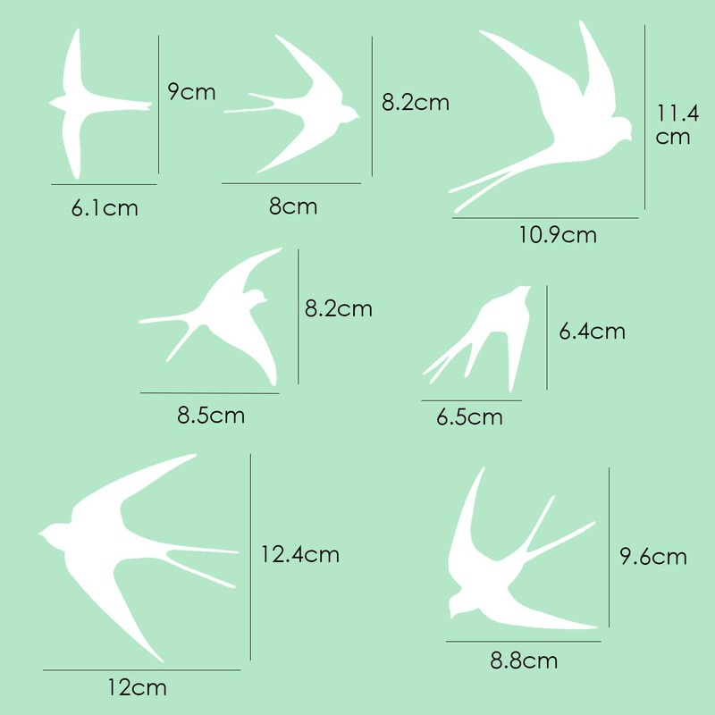 Swallow Window Stickers, Bird Strike Prevention, Collision Proof Window Stickers,