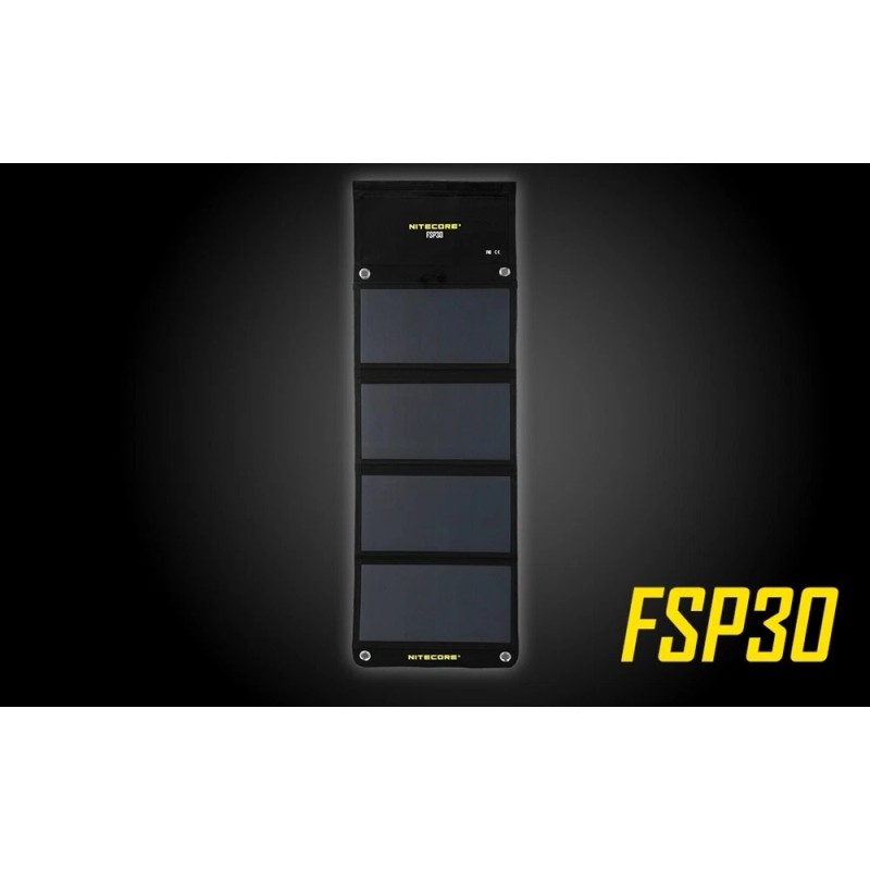 Nitecore FSP30 30W Foldable Solar Panel IPX5 Waterproof -2 USB-A