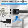 KNOBWELL Smart Door Handle with Lock, Fingerprint Door Lock with