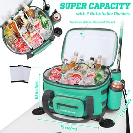 MORXPLOR Waterproof Shell 24 cans Paddle Board Cooler Bag, Sup Deck,Kayak Cooler Bag