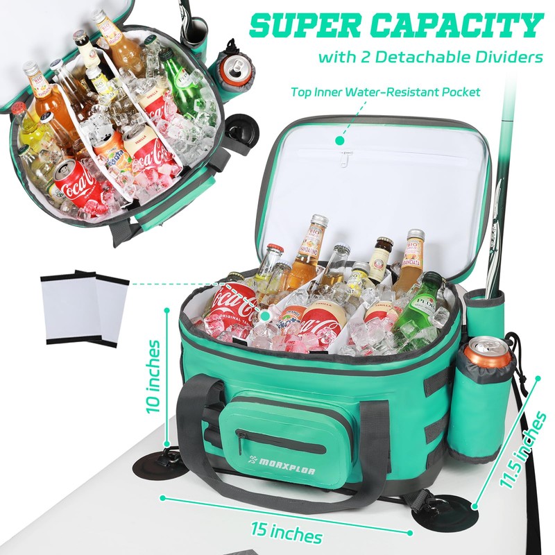 MORXPLOR Waterproof Shell 24 cans Paddle Board Cooler Bag, Sup