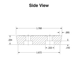 4 Small Rectangle Rectangular Non-Marking Rubber Feet Bumpers - .344 H X 1.768 L X .885 W. - Made in USA Perfect for Desks, Benches, Sofas.