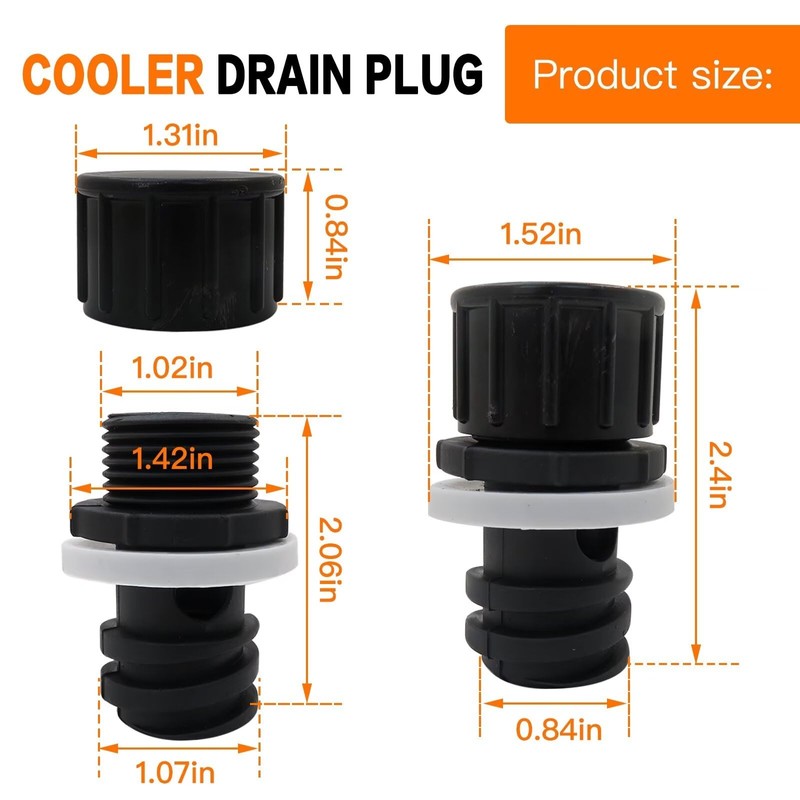 Zafina-UP Cooler Drain Plug Replacement Fit for YETI ORCA RTIC