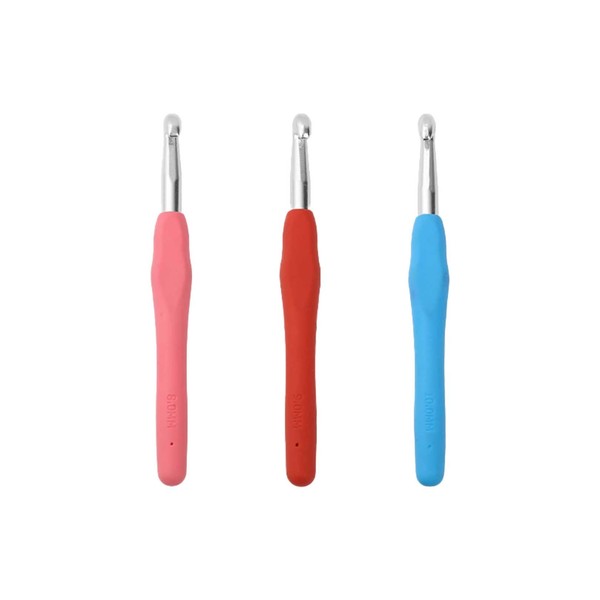 Pack of 3 Crochet Hooks, 8.0 mm and 9.0 mm,