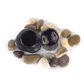 Hide A Key Holder Outdoor Natural Rock, Safe for Outdoor Garden or Yard (Black)