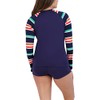 Nautica Women's Rash Guard Shirt, Prep Stripe Multi