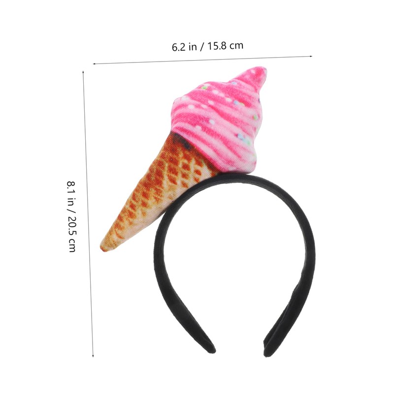 VICASKY Womens Ice Cream Headband Cute Decorative Hair Band for