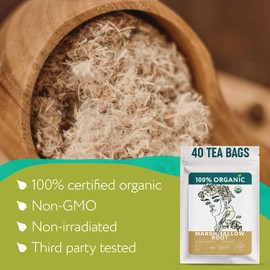 Organic Marshmallow Root 40 Tea Bags – Althaea Officinalis Herbal Tea - Support Throat & Digestive Comfort – Caffeine-Free, Non-GMO