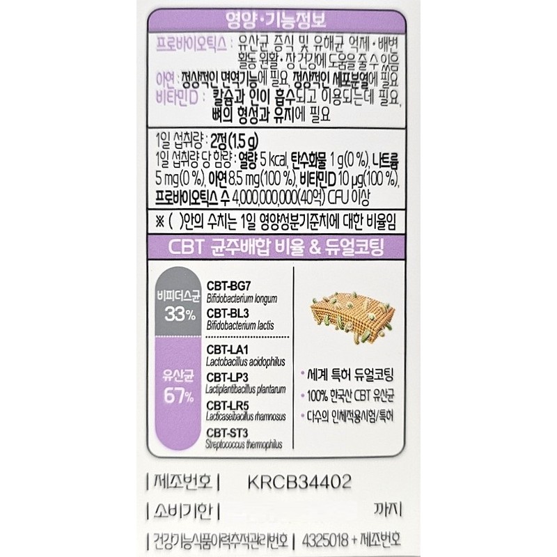 duorock Duolac Yum Yum Plus 750mg x 80 tablets x
