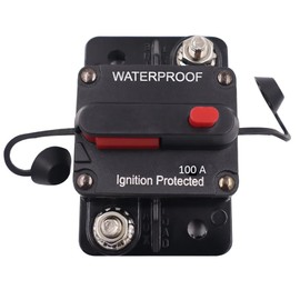 Car Circuit Breaker with Manual Reset 12V-48V DC Waterproof Car Audio Inline Circuit Breaker Fuse Holder Inverter for Motor Marine Boat Solar Power (100A)