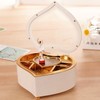Music Box White Ballet Dancing Girl Heart Shaped Clear Melody