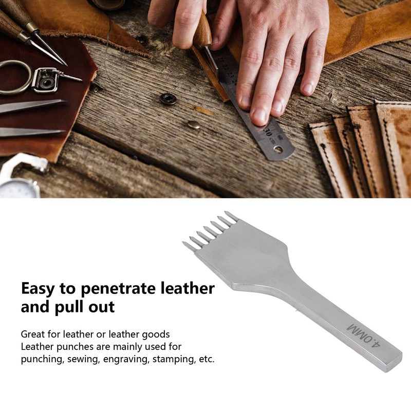 Leather Pricking Iron Round Cutting Mirror Polished High Speed Steel