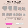 24Pcs French Tip False Toe Nails - Light Pink False