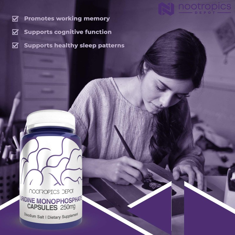 Nootropics Depot | Uridine Monophosphate Capsules | 120 Count |