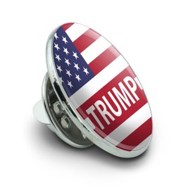 President Trump American Flag Metal 0.75" Lapel Hat Pin Tie Tack Pinback