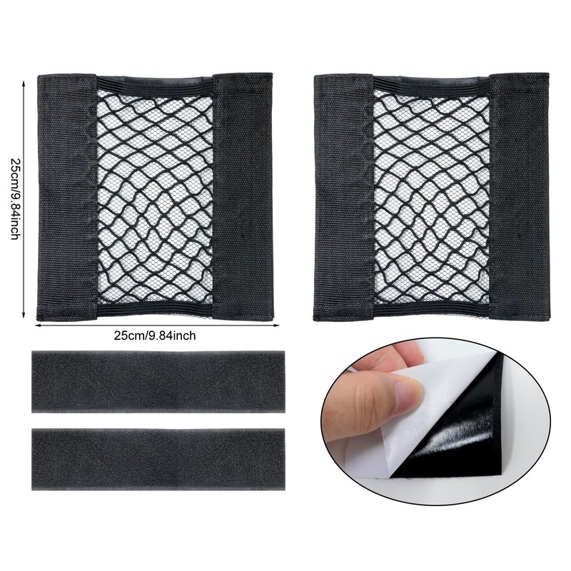 yueton 2SET Storage Net Bag Wall Mounted Storage Mesh Bag