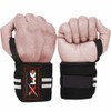 DMX INTL Weightlifting Wrist Wraps with Heavy Duty Thumb Loop