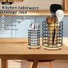 UKQRRTC 2Pcs Hollow out Iron Utensil Caddy, 2 Sizes, Open