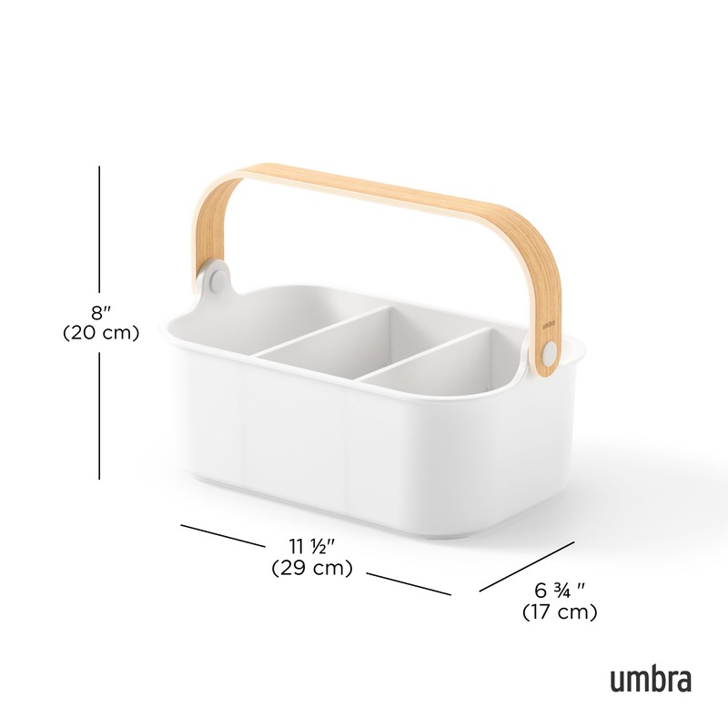 Umbra Umbra Bellwood Stackable Storage Bin, Multipurpose Caddy Organizer, 11