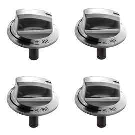 Upgraded 5304525746 A03546301/02/03 5304504839 Gas Stove Knobs for Frigidaire Stove, Laser Engraving Sign Knob for Frigidaire Stove FFGC3026SS FFGC3626SS FGGF3035RFA (Size:2.24IN Material:ABS749)