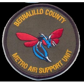 BERNALILLO COUNTY METRO AIR UNIT LOGO ROUND HOOK & LOOP EMBROIDERED PATCH