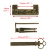 Quluxe Antique Chinese Lock and Key, Flower Bird Carved Retro