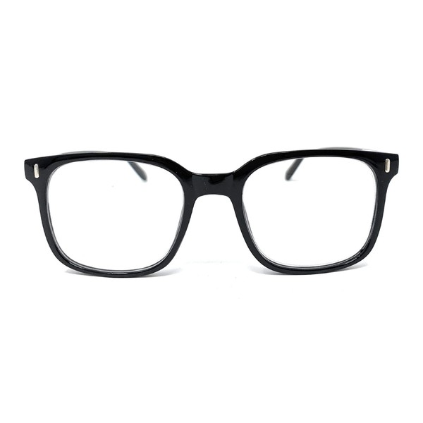 The Miami Square Reader Reading Glasses, Plastic Squared Style Eyeglasses for Men and Women + 2.75 Black