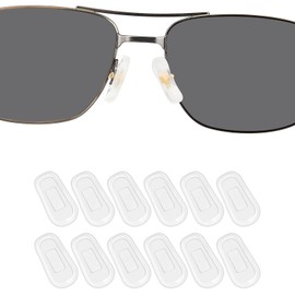 DROGO 6 Pairs Clear Nose Pads Covers for Eyeglass, Soft Silicone Nosepads, Anti-Slip Slip-on Nose Pads Cover, Skin-Friendly