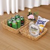 Small Wicker Basket Square 2 Pack, Small Rattan Basket Set