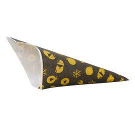 Paper Cones with Gold Motif Length Approx. 19 cm for Approx. 125 g Capacity (Pack of 200)