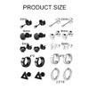 10 Pairs Men's Earrings Stainless Steel Men's Earrings Black Titanium