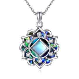 ONEFINITY NA Gift Necklace Sterling Silver Lotus Narcotics Anonymous Recovery Symbol Necklace Lotus Narcotics Anonymous Jewelry Gifts for Women