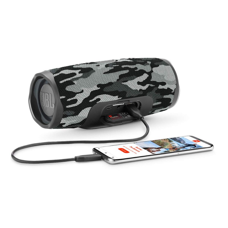 JBL Charge 4 Portable Bluetooth Speaker (Black/White Camouflage)