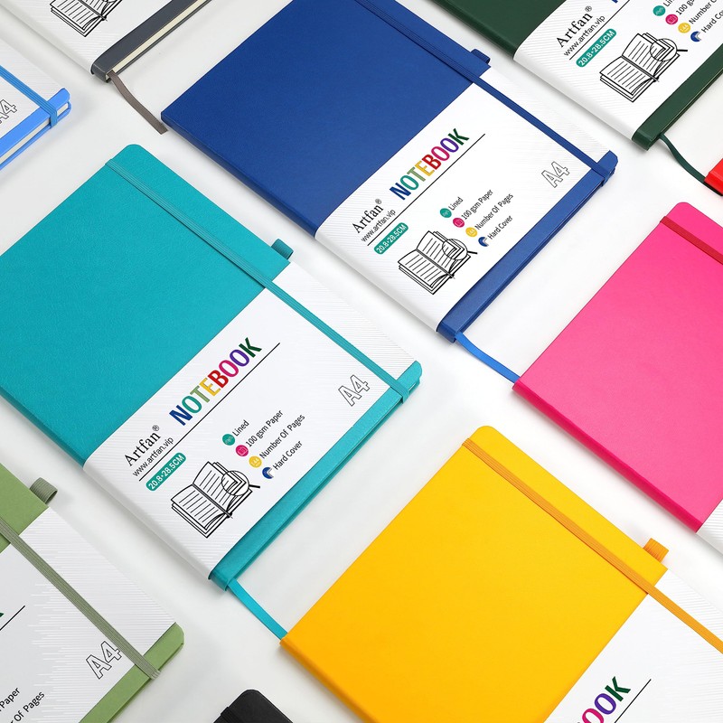 A4 Notebook - Notebook A4 with Premium Paper, Faux Leather