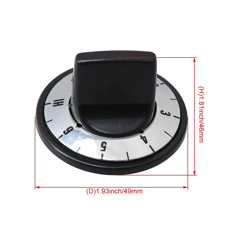 BQLZR 49x30mm Black Replacement for Electrical Knob Kit Range Knob