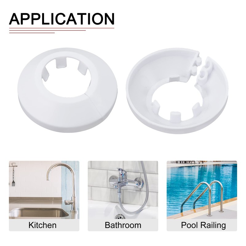 DTGN 55x13mm(DxT) Pipe Cover Decoration - 4Pack - Good for