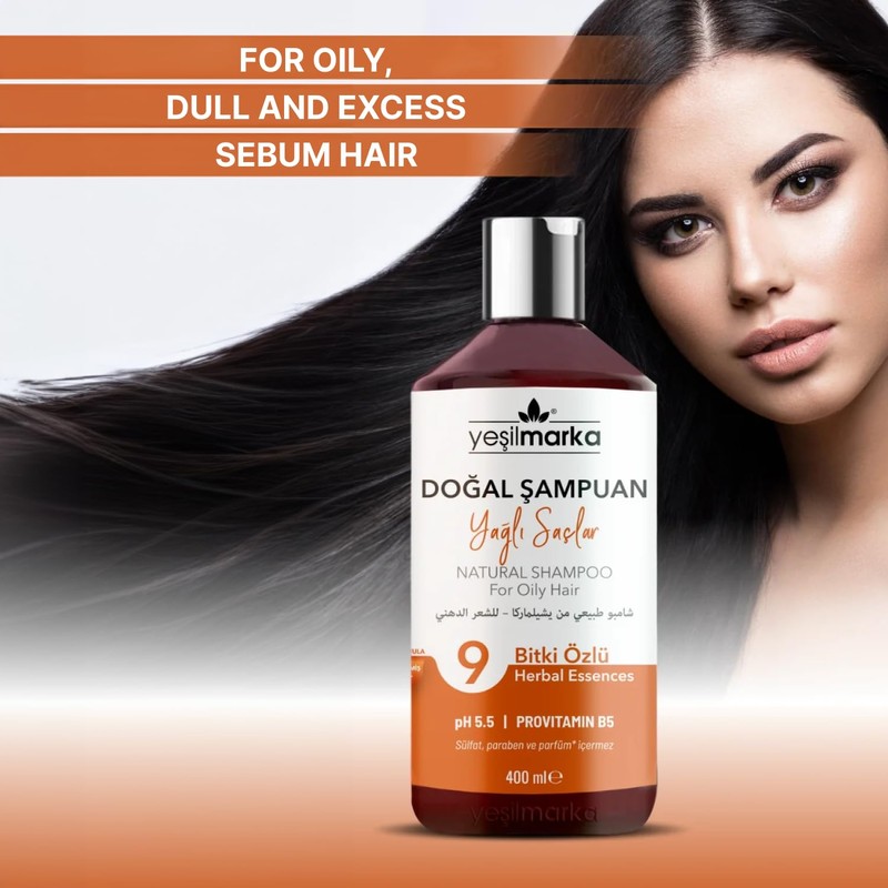 Green Natural Shampoo - for greasy hair