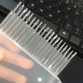 flexman 3.9 X 2.56 X 0.51 Tungsten Carbide Rotary Burrs Set, Rotary File Set with 20PCS Different Grinder Bit for Die Grinder Drill Metal Carving Polishing
