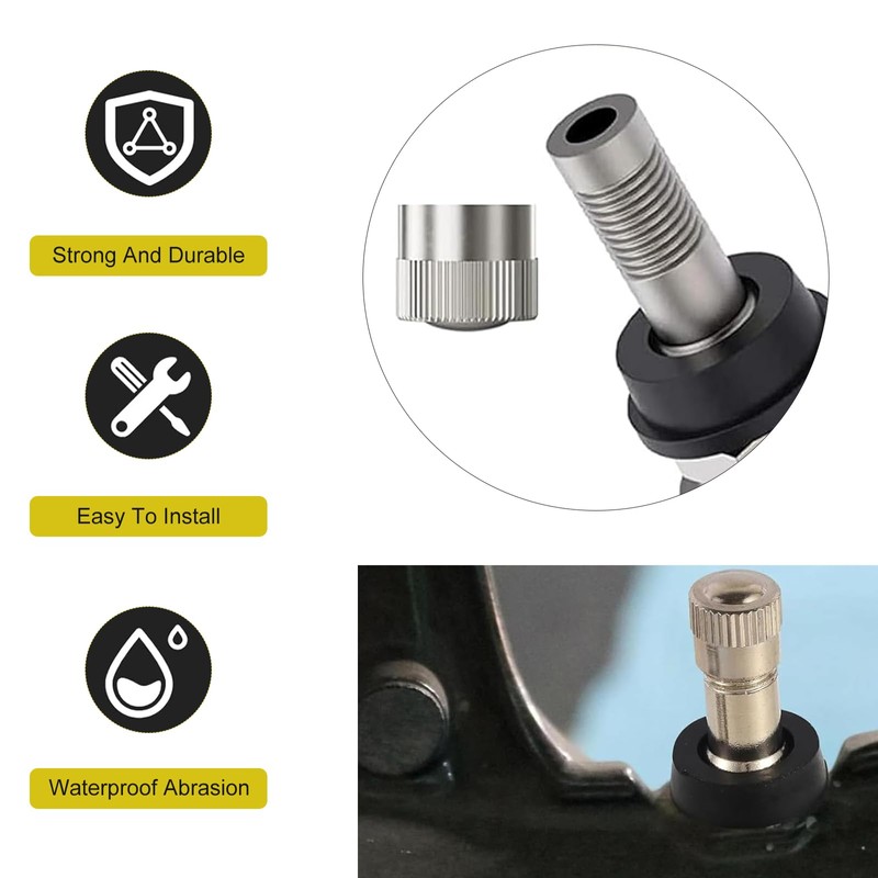 Bawkars 4 PCS TR416 Valve Stems, High Pressure Tubeless Valves,