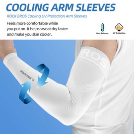 ROCKBROS Arm Sleeves for Men Women UV Protection UPF 50 Cooling Sun Sleeves Tattoo Cover