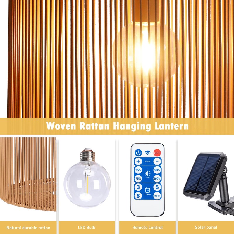 Solar Pendant Light Outdoor Hanging Lantern Solar Outdoor Chandelier with