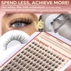 Focipeysa Natural Look Lash Clusters Wispy Cluster Eyelash Extensions 10-16mm