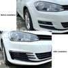 Glossy Black Front Fog Lamp Eyebrow Eyelid Cover Trim Replacement