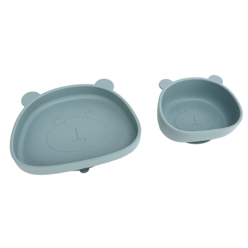 Baby Suction Plates Panda Shaped Powerful Suction Silicone Kid Suction