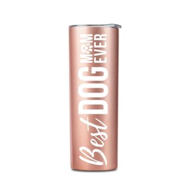 Onebttl Dog Mom Gifts for Women, Dog Lovers Tumbler Insulated Stainless Steel Cup (590ml, Rose Gold)