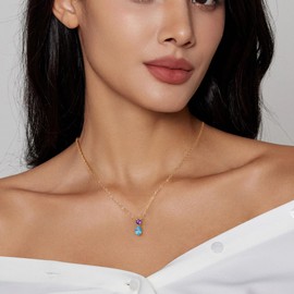 DONYUDE November Birthstone Necklace for Women 21st Birthday Gifts for Her Christmas Gift Adjustable Gold Plated Necklace for Women 2024 Gift for Wife Daughter Granddaughter Retirement