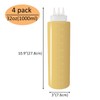 Belinlen 4 Pack 32oz Plastic Squeeze Condiment Bottles 3-Hole Condiment