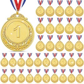 Gold Award Medals, Medals for Awards for Kids Winner Medals with Ribbon Olympic 1st Place Medals for Sports Competitions Party Spelling Bees Gymnastics Soccer Team