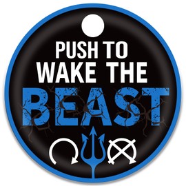 TOOLEPIC Blue Engine Start Button Cover for Ford F-150, Raptor, Explorer, Fusion, Expedition, Taurus, Edge 2015+, Beast-Themed Design, Unique Car Interior Accessory