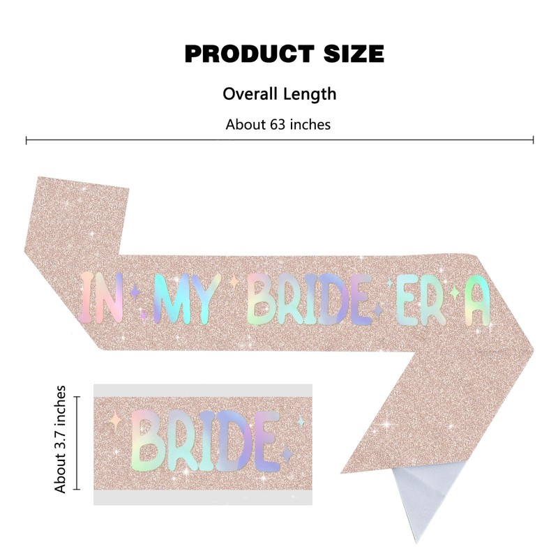 Vuzvuv Rose Gold In My Bride Era Sash for Bachelorette